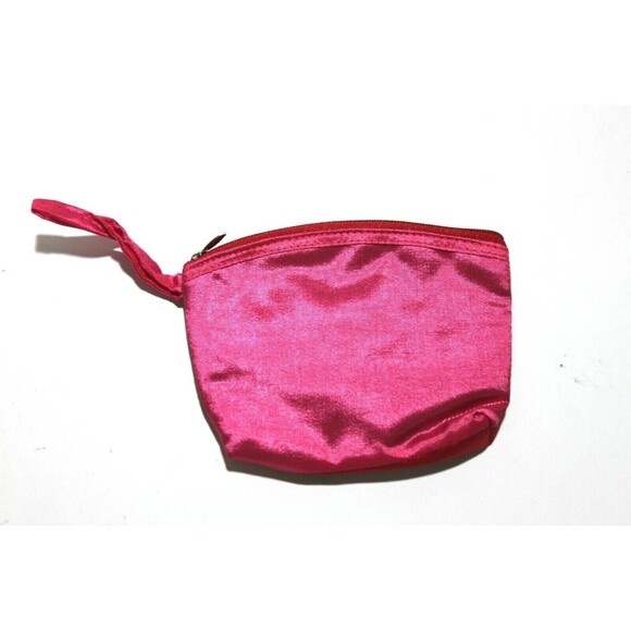 Satin Coin Purse Jewelry Organizer Small Embroidered Viet Nam Woman's 5" x 4" - Picture 2 of 3